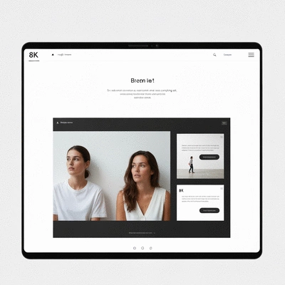 Modern website showing brand identity influencing user experience with clear visuals and intuitive layout